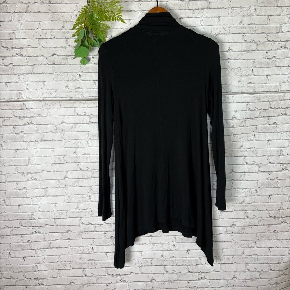 Vintage Joseph A Black Ruched Turtleneck Spider Tunic - Picture 8 of 8